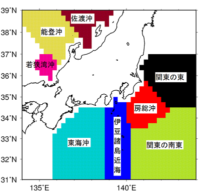 関東・東海・北陸周辺海域図