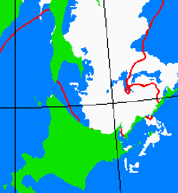 海氷分布図（北海道周辺）