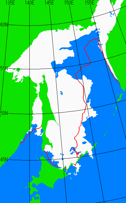 3月5日の海氷分布図