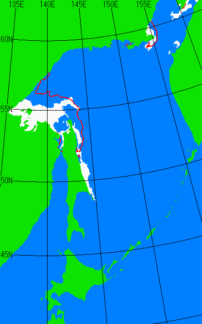 5月25日の海氷分布図