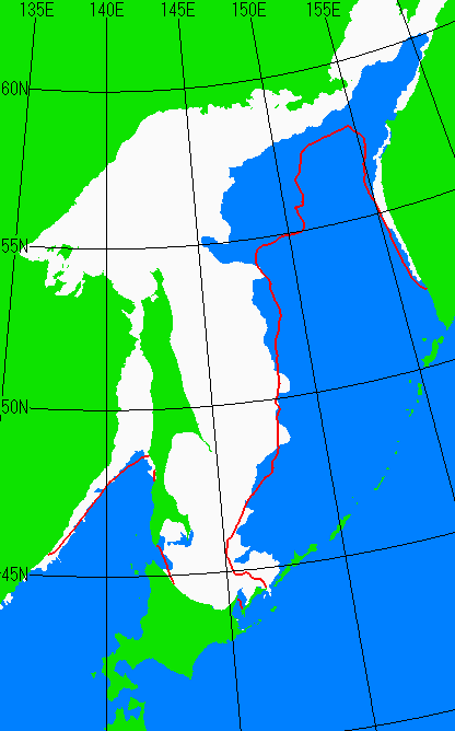 2月10日の海氷分布図