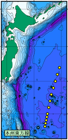 関東沖海域測線図