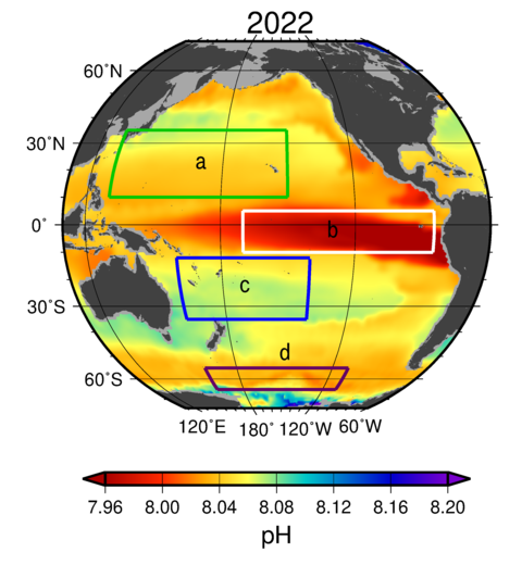 表面海水中のpHの長期変化