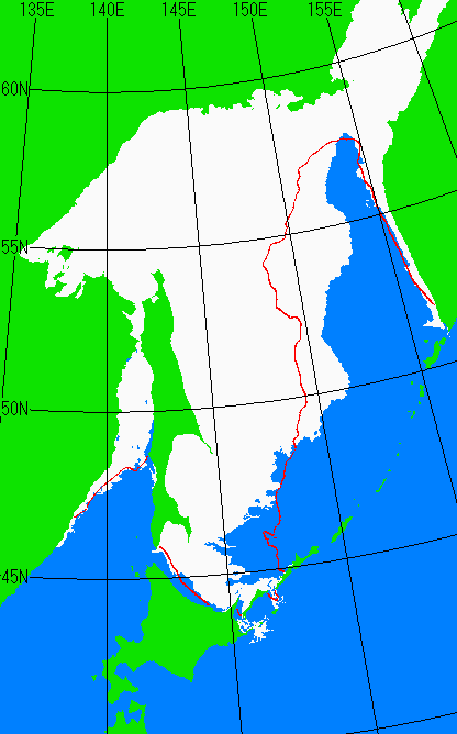 3月5日の海氷分布図