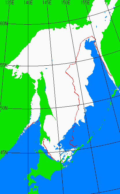 3月10日の海氷分布図