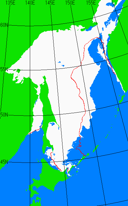 3月15日の海氷分布図
