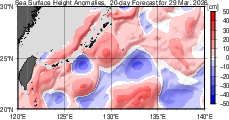 海面高度偏差 20日先