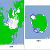 北極域と南極域の海氷分布図(速報値)のイメージ