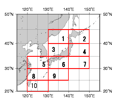 日本近海の海域区分