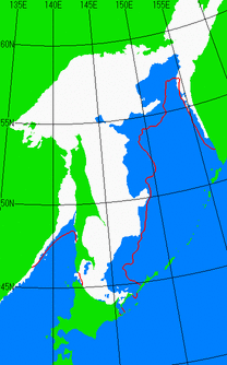 2月20日の海氷分布図