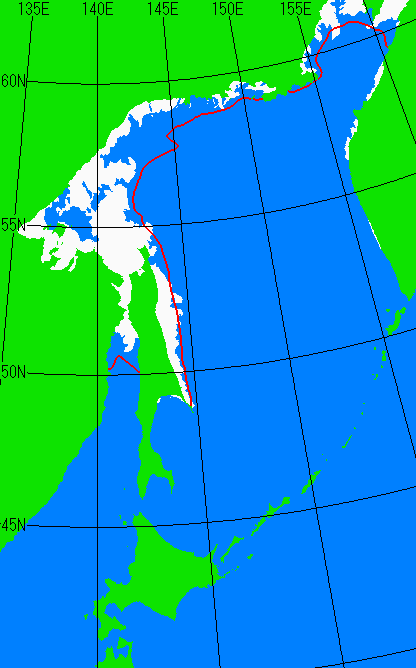 12月15日の海氷分布図