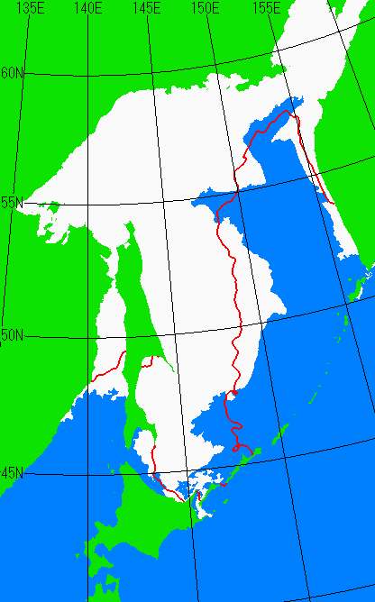 3月20日の海氷分布図