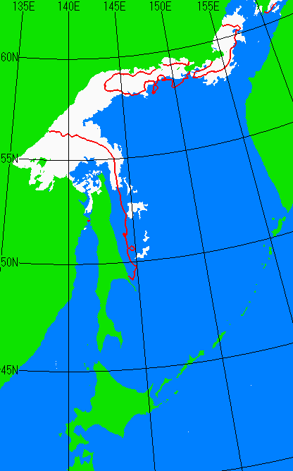 5月15日の海氷分布図