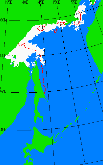 5月20日の海氷分布図