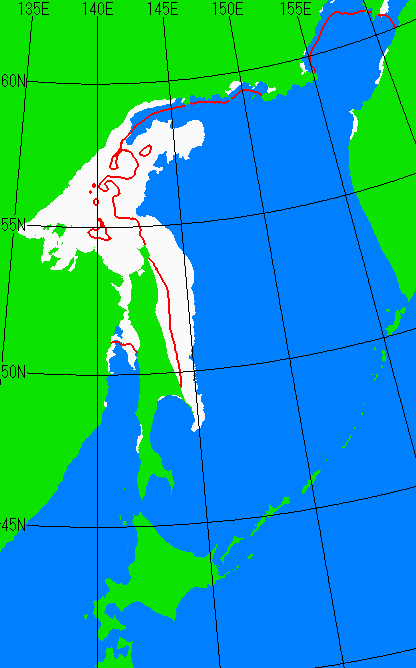 12月10日の海氷分布図