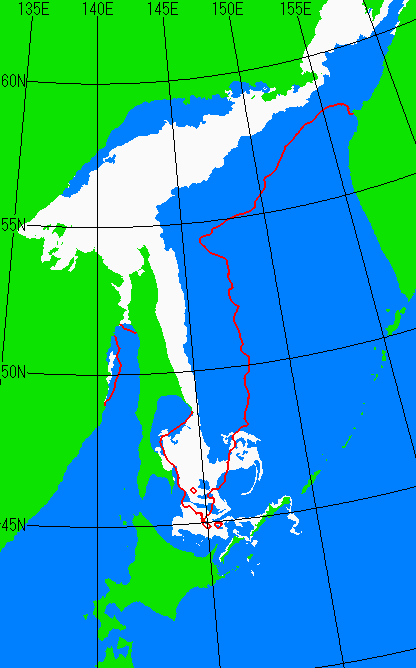4月10日の海氷分布図
