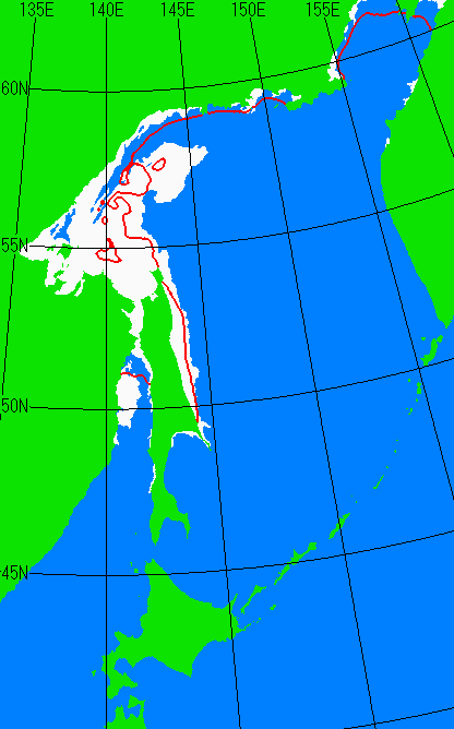 12月10日の海氷分布図