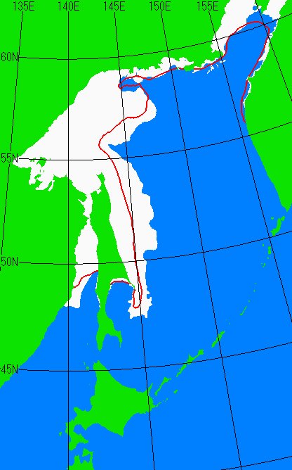 12月25日の海氷分布図
