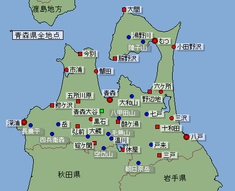 地点選択用青森県地図