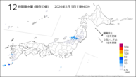 12時間降水量(現在の値)の分布図