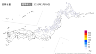 19日の日降水量の分布図