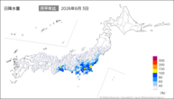 一昨日の日降水量の分布図