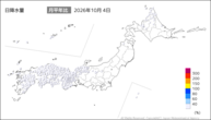 昨日の日降水量の分布図