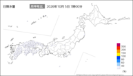 今日の日降水量の分布図