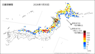 日最深積雪の分布図