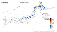 日最深積雪の分布図