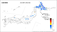 日最深積雪の分布図