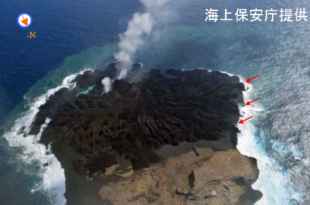 西之島の噴火の状況