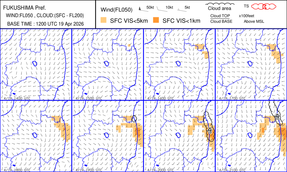 福島エリアのSIGWXチャート