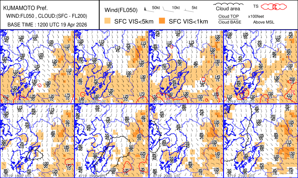 熊本エリアのSIGWXチャート