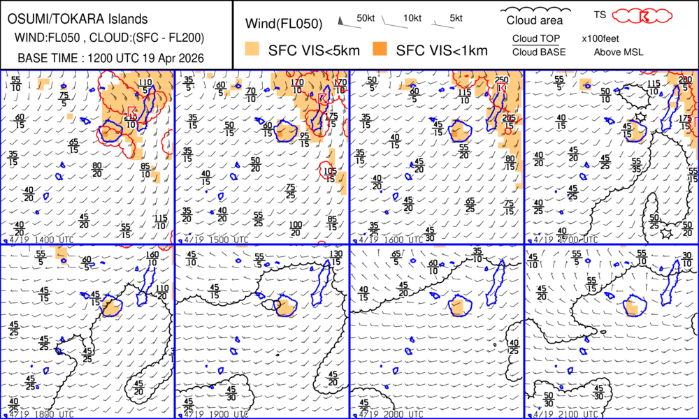種子島屋久島エリアのSIGWXチャート