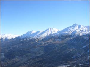 大雪山系の遠景