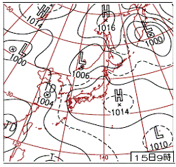 地上天気図（梅雨）