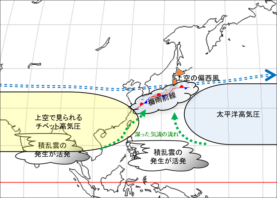 平年の梅雨の特徴