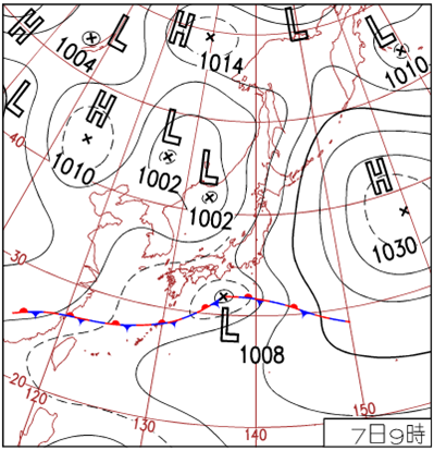 2011年5月7日9時 地上天気図
