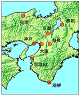 近畿地方の観測地点