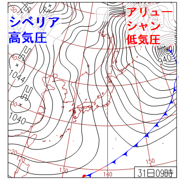 冬の天気図