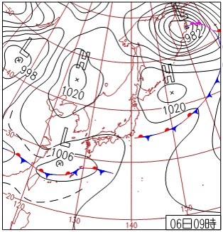 2012年4月13日の天気図