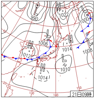 2011年8月9日の天気図