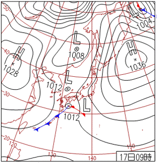 2012年5月15日の天気図