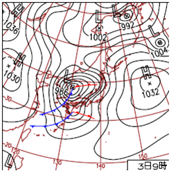 Weather chart at 00UTC, 3 April 2012