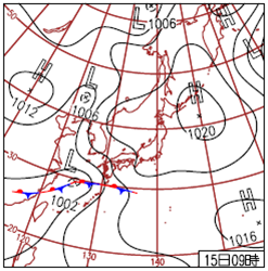 Weather chart at 00UTC, 15 June 2012