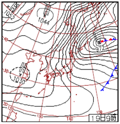 Weather chart at 00UTC, 19 December 2005