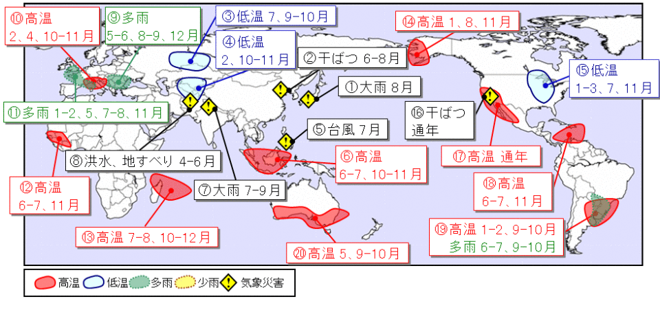 天候の特徴気象災害