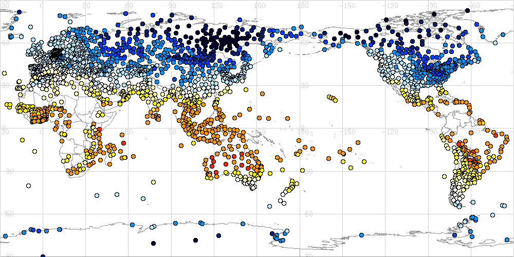 気象庁 世界の天候データツール Climatview 日別値