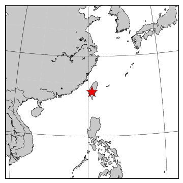 震央の位置